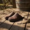 Sabots Homme Dubbo en Cuir Marron - Ayoka