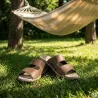 Sandales Debi en Cuir Marron pour Homme - AYOKA