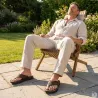 Tongs en Cuir Marron pour Homme - Dirbe - Ayoka