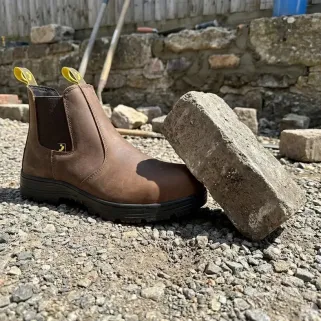 Bottines sécurité Jackman S3 cuir marron embout acier antistatique