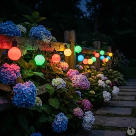 Guirlande lumineuse 20 boules couleur - 14,5 m