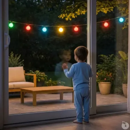 Guirlande lumineuse 20 boules couleur - 14,5 m