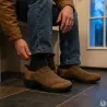 Sabots Montana cuir suédé chocolat / taupe 39 à 46