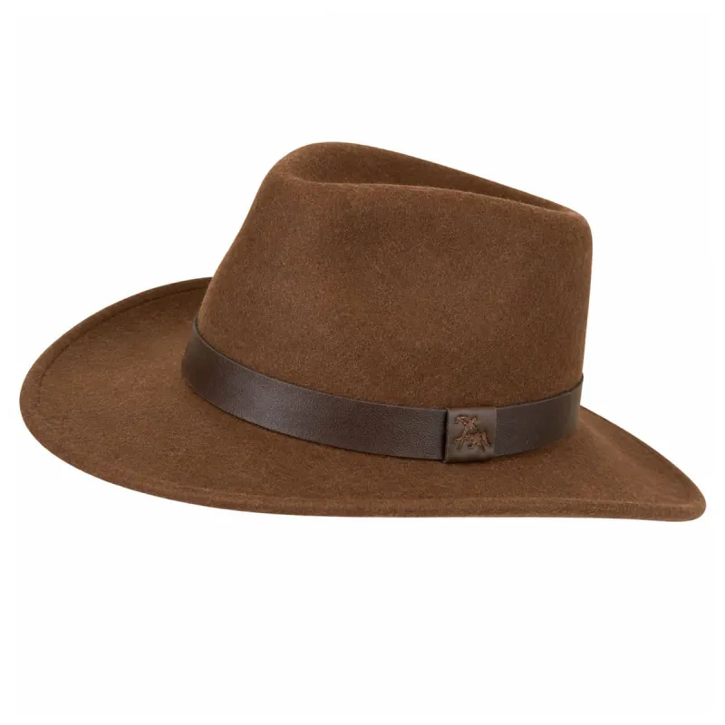 Chapeau Woolchap réglable feutre laine déperlante maron M à XL