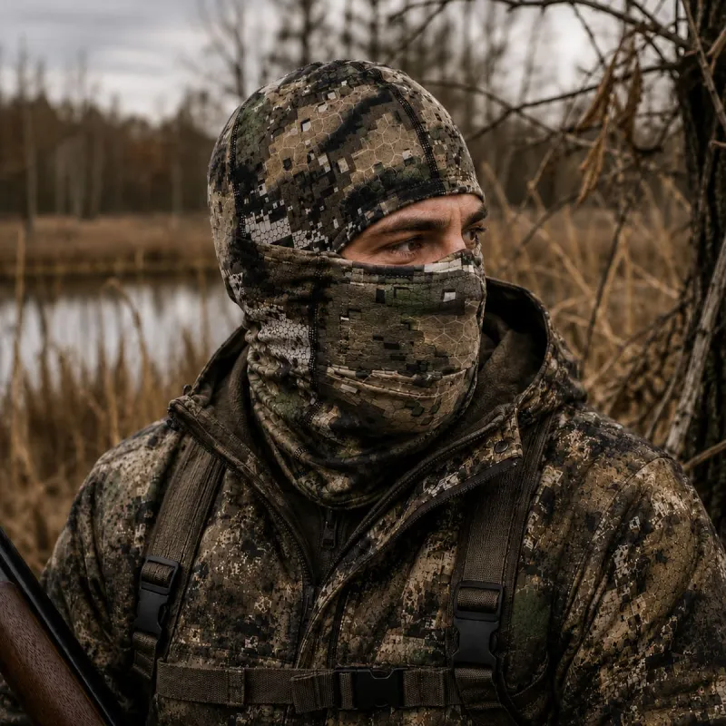 Cagoule Ridge extensible polyester digi camo Veil taille unique