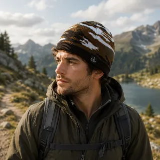 Bonnet Rainshell camo marron Verjari – étanche et respirant