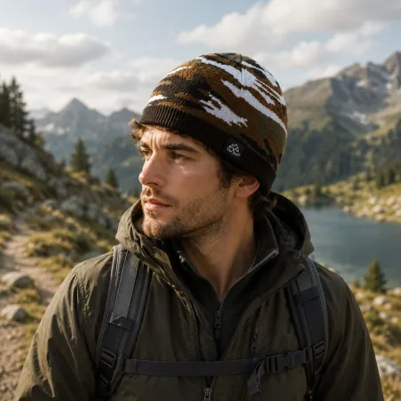 Bonnet Rainshell camo marron Verjari – étanche et respirant