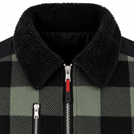 Chemise polaire matelassée homme verte LMA® - 390 g/m²