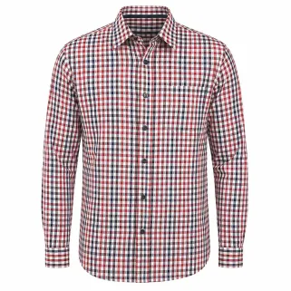 Chemise Gandja à carreaux vichy coton orange bleu M à 3XL