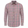 Chemise Gandja à carreaux vichy coton orange bleu M à 3XL