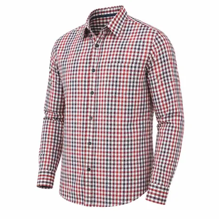 Chemise Gandja à carreaux vichy coton orange bleu M à 3XL