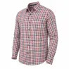 Chemise Gandja à carreaux vichy coton orange bleu M à 3XL