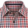 Chemise Gandja à carreaux vichy coton orange bleu M à 3XL