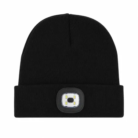 Bonnet lampe amovible 4 leds 1W 80lm polyester noir 27,5x21cm