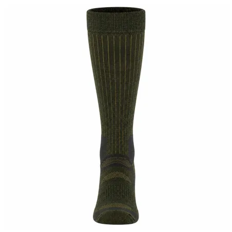 Chaussettes hautes cerf kaki laine mérino 40% - Mixte