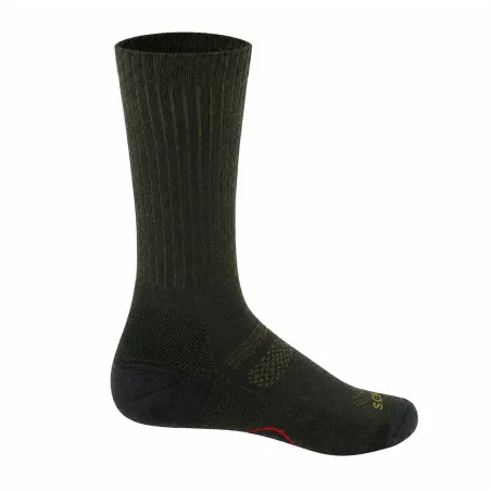 Chaussettes mérino anti-tiques kaki 65% laine SILTAX AG+