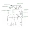 Short Agressor Flex Coton-Polyester Résistant Eau 64cm