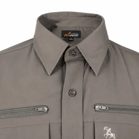 Chemise PROHUNT antitic kaki manches longues stretch 4 poches