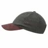 Casquette à carreaux réglable laine polyester kaki marron T58