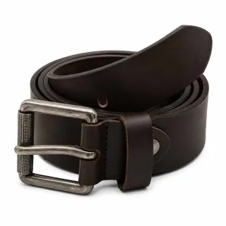 Ceinturon cuir Buffle Boucle Rouleau Marron 120 cm