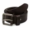 Ceinturon cuir Buffle Boucle Rouleau Marron 120 cm