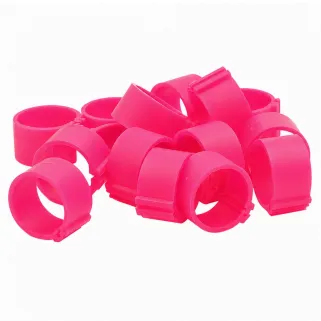Bagues à clip éco Ø25mm par 50 pièces Rose