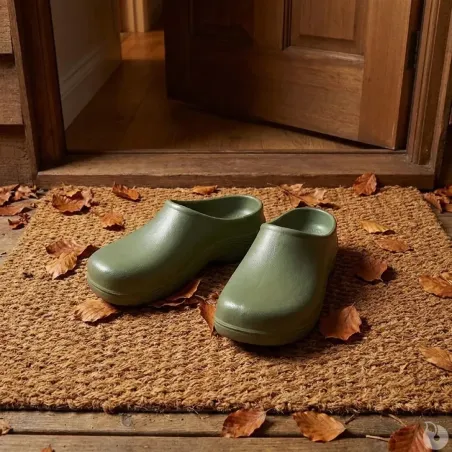 Sabots en plastique vert pour homme - Confort et légèreté