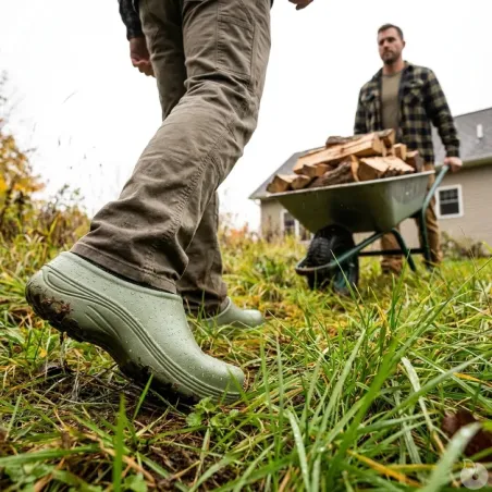 Sabots en plastique vert pour homme - Confort et légèreté