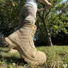 Chaussures travail Dune beige mi-hautes antidérapantes textile
