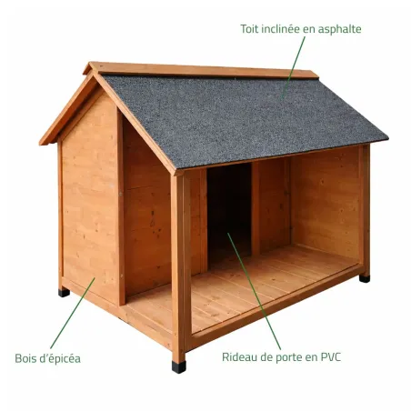 Niche en bois pour terrasse 130x105x100cm - Épicéa traité