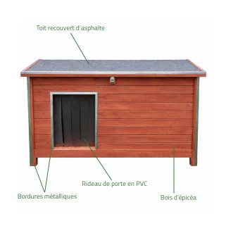 Niche en bois haute isolation 150x90x90cm - Épicéa 3 couches