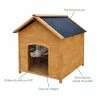 Niche chien en bois chalet taille L 83 x 87 x 101 cm