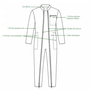 Combinaison de travail Chardon LMA® pour homme - Gris