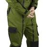 Combinaison de travail double zip Trident vert/noir – Confort et résistance