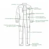 Combinaison de travail double zip Trident vert/noir – Confort et résistance