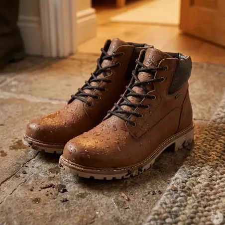 Chaussures Grass cuir imperméable marron