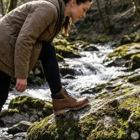 Chaussures Grass cuir imperméable marron