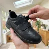 Baskets cuir scratch double velcro Strech semelle PVC