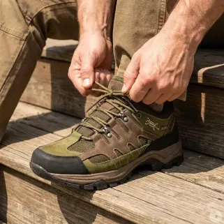 Chaussures Mir toile et cuir croûté Marron et Kaki 40 à 46