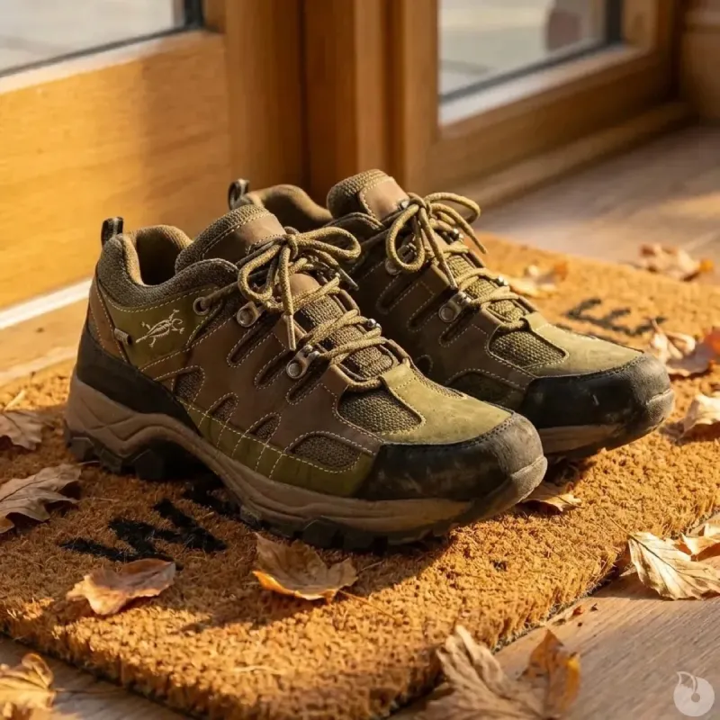 Chaussures Mir toile et cuir croûté marron et kaki