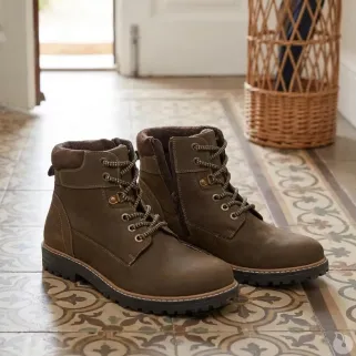 Chaussures homme montantes zippées Torki cuir gras 41 à 46