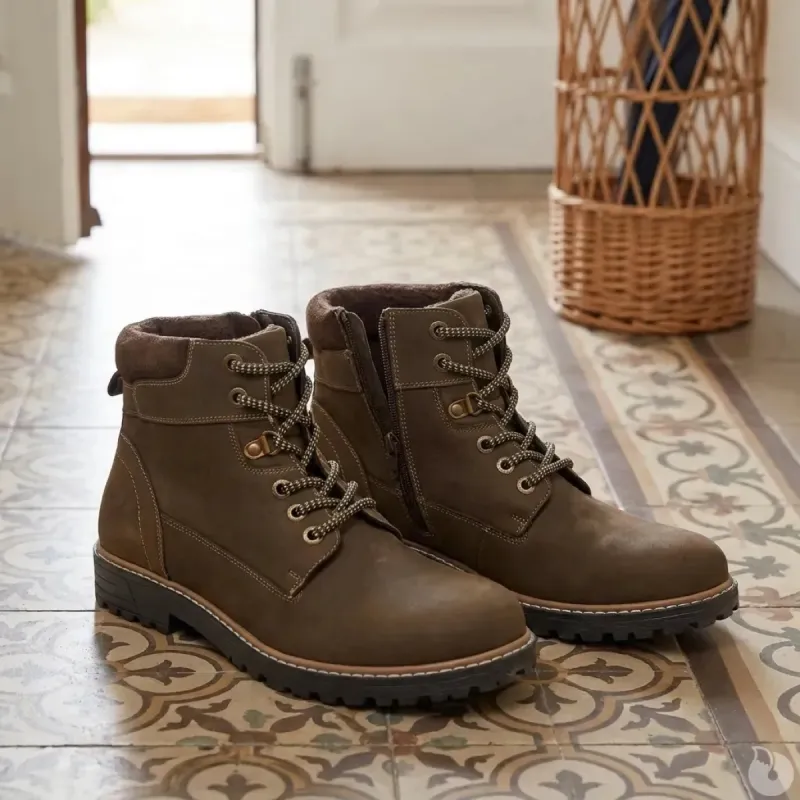 Chaussures homme montantes zippées Torki cuir gras 41 à 46