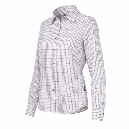 Chemise femme élégante carreaux coton ocre XS à 2XL