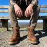 Chaussures de marche montantes Detroit cuir Marron 40 à 47