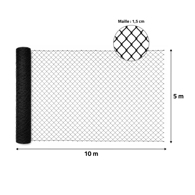 Filet de volière maille 15 mm – 10x5m