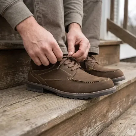 Chaussures Derby Torn cuir gras semelle TPR marron 39 à 46