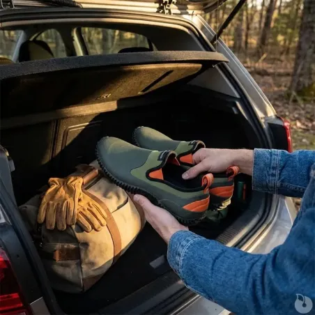 Chaussures Homme Néo Sans Gêne - Kaki et Orange - Black Fox