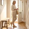 Chaussures bateau facile à enfiler femme cuir beige de 36 à 41