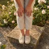 Chaussures bateau facile à enfiler femme cuir beige de 36 à 41