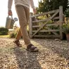 Sandales Dixit confort à scratch cuir lycra marron 40 à 46